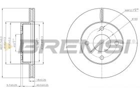 BREMSI CD7884V - DISCOS DE FRENO NISSAN