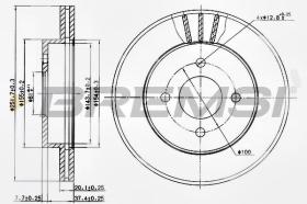 BREMSI CD7885V - DISCOS DE FRENO NISSAN