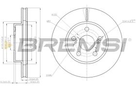 BREMSI CD7886V - DISCOS DE FRENO TOYOTA