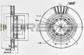 BREMSI CD7892V - DISCOS DE FRENO MITSUBISHI