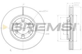 BREMSI CD7902V - DISCOS DE FRENO HYUNDAI