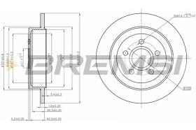 BREMSI CD7911S - DISCOS DE FRENO CHRYSLER