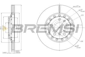 BREMSI CD7934V - DISCOS DE FRENO VW, AUDI