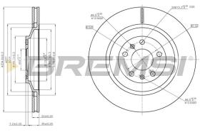 BREMSI CD7935V - DISCOS DE FRENO VW, AUDI, BENTLEY