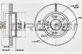 BREMSI CD7939V - DISCOS DE FRENO HONDA