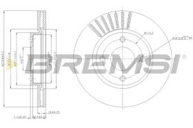 BREMSI CD7940V - DISCOS DE FRENO NISSAN