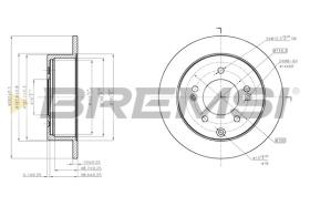 BREMSI CD7945S - DISCOS DE FRENO KIA