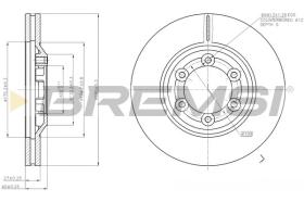 BREMSI CD7947V - DISCOS DE FRENO ISUZU