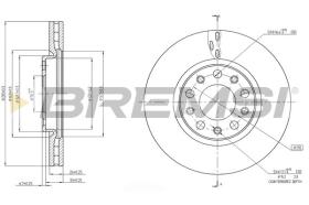 BREMSI CD7956V - DISCOS DE FRENO FIAT, ALFA ROMEO, JEEP