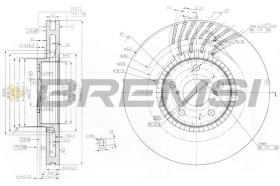 BREMSI CD7957VLS - DISCOS DE FRENO LEXUS