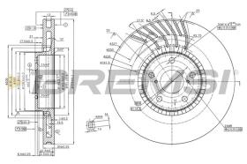 BREMSI CD7957VRD - DISCOS DE FRENO LEXUS