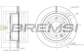 BREMSI CD7965V - DISCOS DE FRENO MITSUBISHI