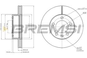 BREMSI CD7974V - DISCOS DE FRENO RENAULT, NISSAN, OPEL