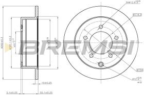 BREMSI CD7986S - DISCOS DE FRENO MITSUBISHI