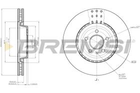 BREMSI CD7997V - DISCOS DE FRENO AUDI, PORSCHE