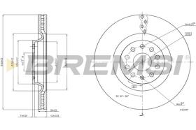 BREMSI CD8000V - DISCOS DE FRENO VW, AUDI, SEAT, SKODA