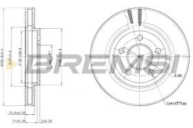 BREMSI CD8001V - DISCOS DE FRENO CHRYSLER