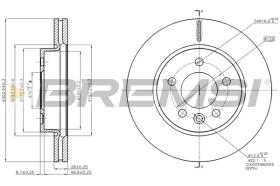 BREMSI CD8017V - DISCOS DE FRENO VW