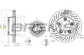 BREMSI CD8020VLS - DISCOS DE FRENO PORSCHE