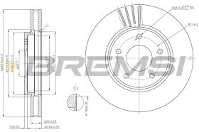 BREMSI CD8040V - DISCOS DE FRENO NISSAN