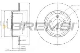 BREMSI CD8064S - DISCOS DE FRENO CHRYSLER