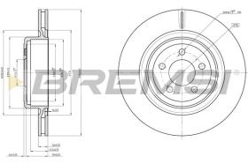 BREMSI CD8066V - DISCOS DE FRENO CHRYSLER