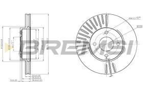 BREMSI CD8068V - DISCOS DE FRENO NISSAN