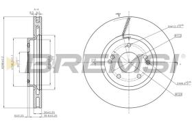 BREMSI CD8091V - DISCOS DE FRENO SSANGYONG