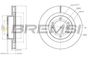 BREMSI CD8093V - DISCOS DE FRENO TOYOTA