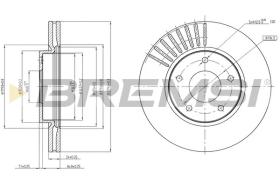 BREMSI CD8100V - DISCOS DE FRENO NISSAN