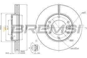 BREMSI CD8111V - DISCOS DE FRENO HYUNDAI