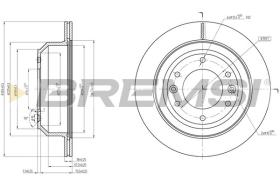 BREMSI CD8112V - DISCOS DE FRENO HYUNDAI