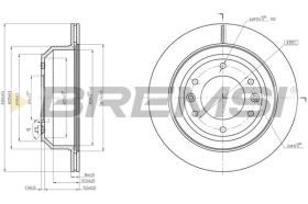 BREMSI CD8112V - DISCOS DE FRENO HYUNDAI