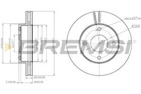 BREMSI CD8134V - DISCOS DE FRENO NISSAN, MITSUBISHI