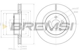 BREMSI CD8145V - DISCOS DE FRENO JEEP, DODGE