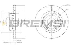 BREMSI CD8151V - DISCOS DE FRENO VW, AUDI