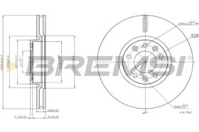 BREMSI CD8156V - DISCOS DE FRENO OPEL, PEUGEOT, CITROEN, DS