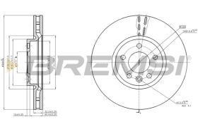 BREMSI CD8182V - DISCOS DE FRENO VW