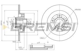 BREMSI CD8185S - DISCOS DE FRENO RENAULT