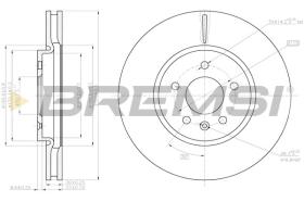 BREMSI CD8191V - DISCOS DE FRENO OPEL, VAUXHALL