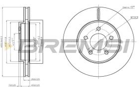 BREMSI CD8206V - DISCO DE FRENO FORD, MAZDA, HONDA