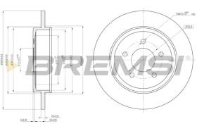 BREMSI CD8207S - DISCOS DE FRENO FORD, MAZDA