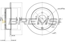 BREMSI CD8268S - DISCOS DE FRENO MITSUBISHI