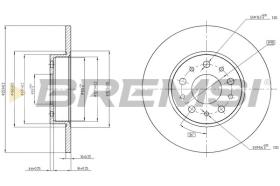 BREMSI CD8286S - DISCOS DE FRENO FIAT