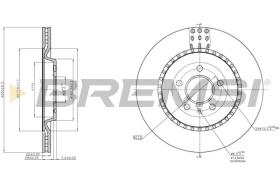 BREMSI CD8383V - DISCOS DE FRENO VW, AUDI, PORSCHE