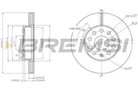 BREMSI CD8400V - DISCOS DE FRENO VW, AUDI, SEAT, SKODA