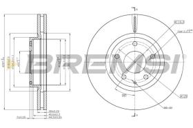 BREMSI CD8463V - DISCOS DE FRENO MAZDA