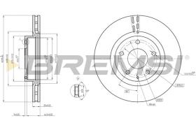 BREMSI CD8465V - DISCOS DE FRENO MAZDA