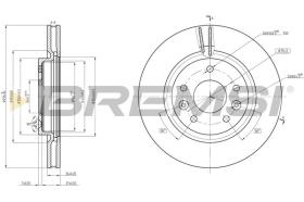 BREMSI CD8466V - DISCOS DE FRENO RENAULT, NISSAN