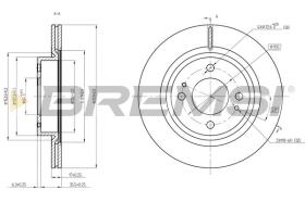 BREMSI CD8467V - DISCOS DE FRENO MITSUBISHI